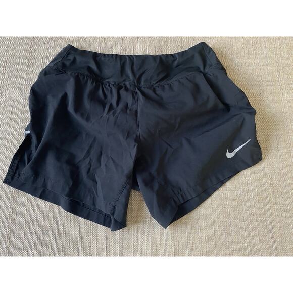 NIKE WOMEN’S DRI-FIT ECLIPSE RUNNING & TRAINING SHORTS – BLACK – SIZE XS/TP - Picture 1 of 6